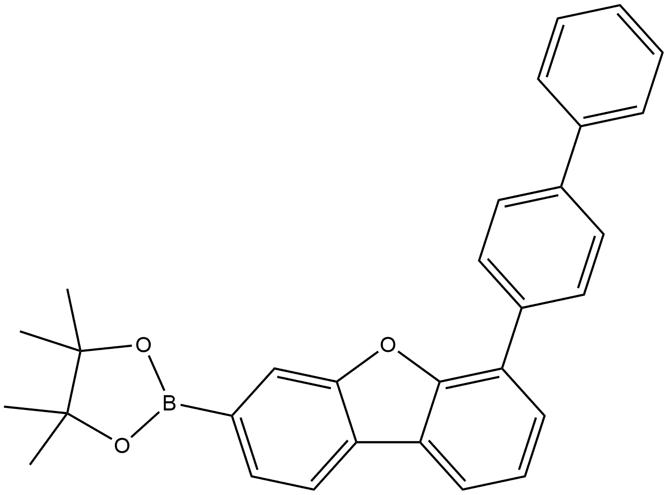 Dibenzofuran, 6-[1,1′-biphenyl]-4-yl-3-(4,4,5,5-tetramethyl-1,3,2-dioxaborolan-2-yl)- Struktur