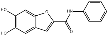 2-Benzofurancarboxamide, 5,6-dihydroxy-N-phenyl- Struktur