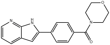 Methanone, 4-morpholinyl[4-(1H-pyrrolo[2,3-b]pyridin-2-yl)phenyl]- Struktur