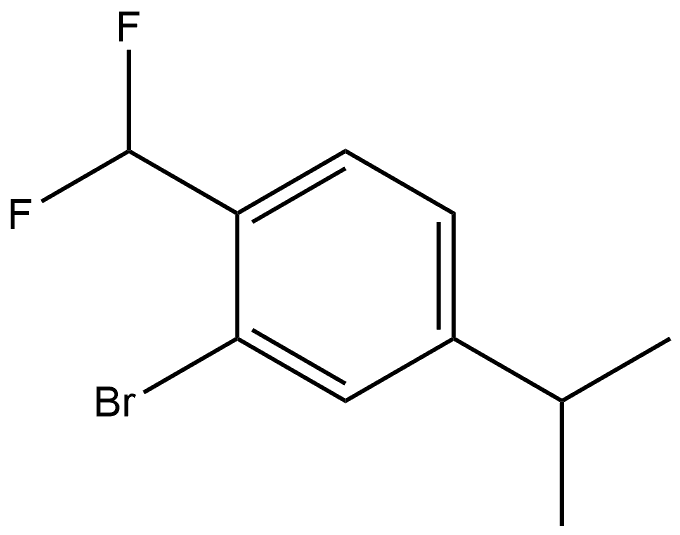 2-Bromo-1-(difluoromethyl)-4-isopropylbenzene Structure