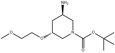 (3R,5R)-3-氨基-5-(2-甲氧基乙氧基)哌啶-1-羧酸叔丁酯 結(jié)構(gòu)式