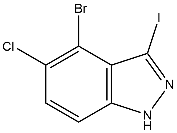 4-bromo-5-chloro-3-iodo-1H-indazole Struktur