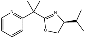 Pyridine, 2-[1-[(4S)-4,5-dihydro-4-(1-methylethyl)-2-oxazolyl]-1-methylethyl]- Struktur