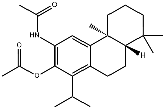 Acetamide, N-(4bS,8aS)-2-(acetyloxy)-4b,5,6,7,8,8a,9,10-octahydro-4b,8,8-trimethyl-1-(1-methylethyl)-3-phenanthrenyl- Struktur