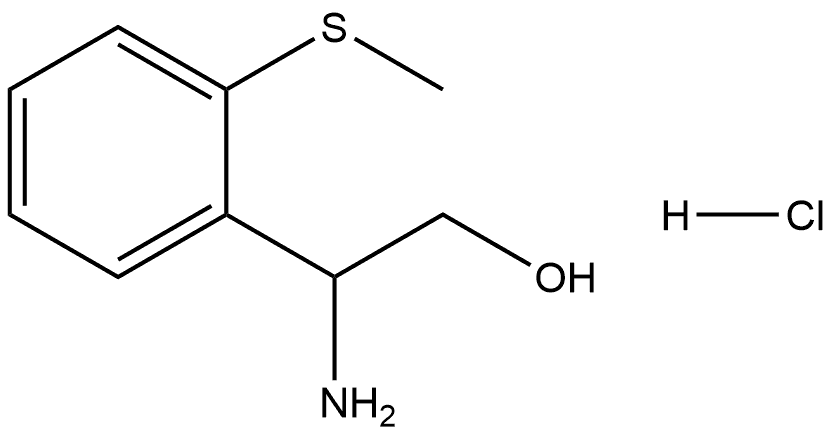 2-Amino-2-(2-(methylthio)phenyl)ethan-1-ol hydrochloride Struktur