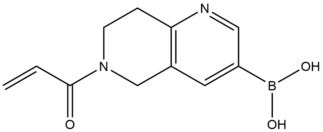 (6-acryloyl-5,6,7,8-tetrahydro-1,6-naphthyridin-3-yl)boronic acid Struktur