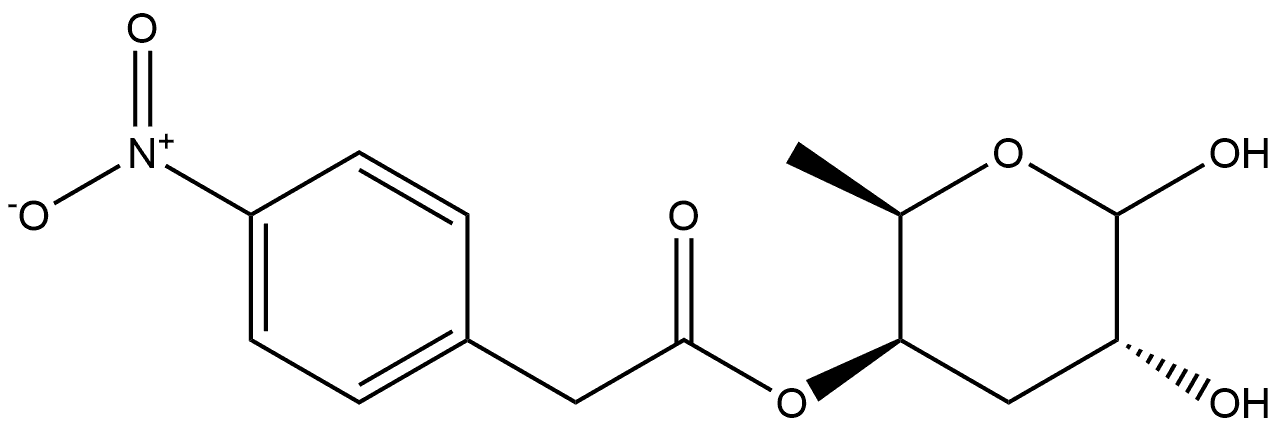 D-xylo-Hexopyranoside, p-nitrophenyl 3,6-dideoxy-, 4-acetate, α- (8CI) Struktur