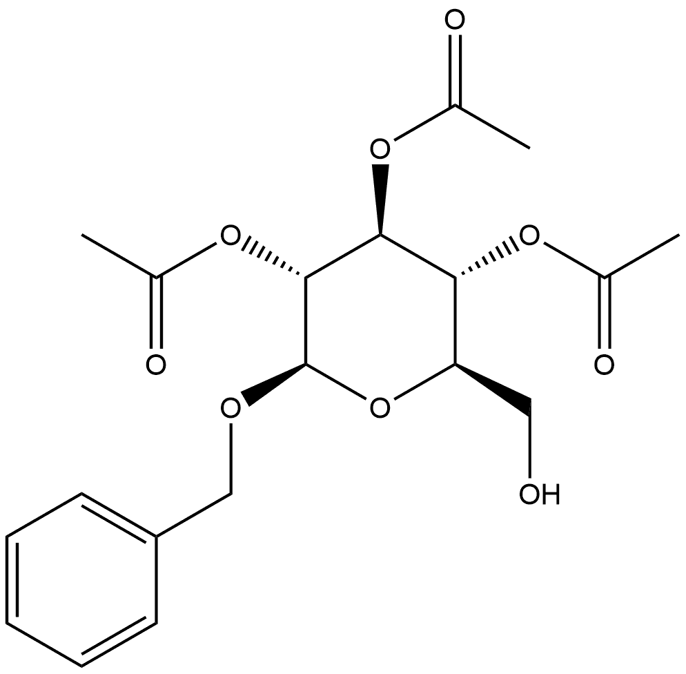 β-D-Glucopyranoside, phenylmethyl, 2,3,4-triacetate Struktur