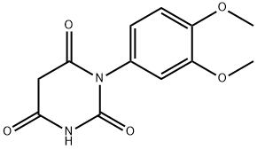 2,4,6(1H,3H,5H)-Pyrimidinetrione, 1-(3,4-dimethoxyphenyl)- Struktur