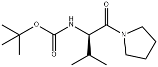 Carbamic acid, N-[(1R)-2-methyl-1-(1-pyrrolidinylcarbonyl)propyl]-, 1,1-dimethylethyl ester Struktur