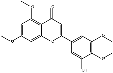 4H-1-Benzopyran-4-one, 2-(3-hydroxy-4,5-dimethoxyphenyl)-5,7-dimethoxy- Struktur