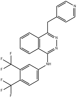 1-Phthalazinamine, N-[3,4-bis(trifluoromethyl)phenyl]-4-(4-pyridinylmethyl)- Struktur