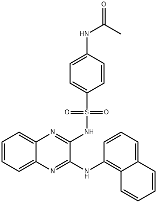 Acetamide, N-[4-[[[3-(1-naphthalenylamino)-2-quinoxalinyl]amino]sulfonyl]phenyl]- Struktur