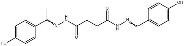 N'1,N'4-bis[1-(4-hydroxyphenyl)ethylidene]succinohydrazide Struktur