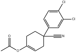 3-Cyclohexene-1-carbonitrile, 4-(acetyloxy)-1-(3,4-dichlorophenyl)-