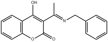 Coumarin, 3-(N-benzylacetimidoyl)-4-hydroxy-, (E)- (8CI) Struktur