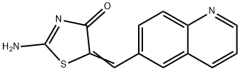 4(5H)-Thiazolone, 2-amino-5-(6-quinolinylmethylene)- Struktur