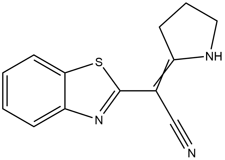 2-Benzothiazoleacetonitrile, α-2-pyrrolidinylidene- Struktur