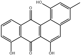 Benz[a]anthracene-7,12-dione, 1,6,8-trihydroxy-3-methyl- Struktur