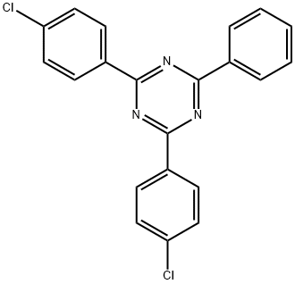 1,3,5-Triazine, 2,4-bis(4-chlorophenyl)-6-phenyl- Struktur