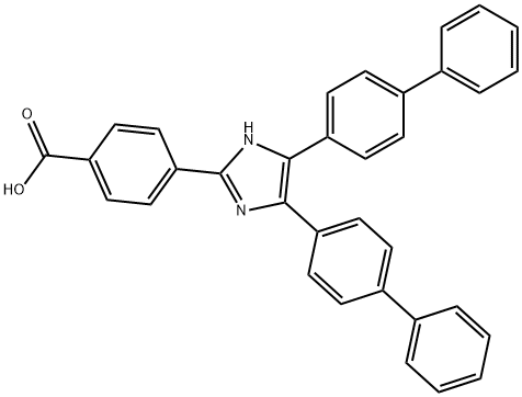 Benzoic acid, 4-[4,5-bis([1,1'-biphenyl]-4-yl)-1H-imidazol-2-yl]- Struktur