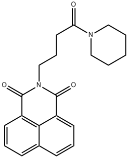 1H-Benz[de]isoquinoline-1,3(2H)-dione, 2-[4-oxo-4-(1-piperidinyl)butyl]- Struktur