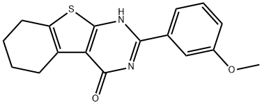 2-(3-methoxyphenyl)-5,6,7,8-tetrahydro-3H-[1]benzothiolo[2,3-d]pyrimidin-4-one Struktur