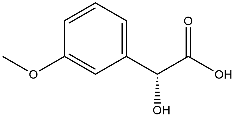 Benzeneacetic acid, α-hydroxy-3-methoxy-, (αR)- Struktur