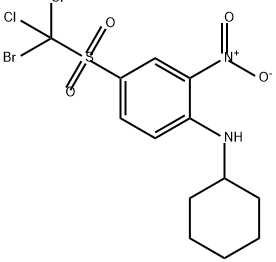 Benzenamine, 4-[(bromodichloromethyl)sulfonyl]-N-cyclohexyl-2-nitro- Struktur