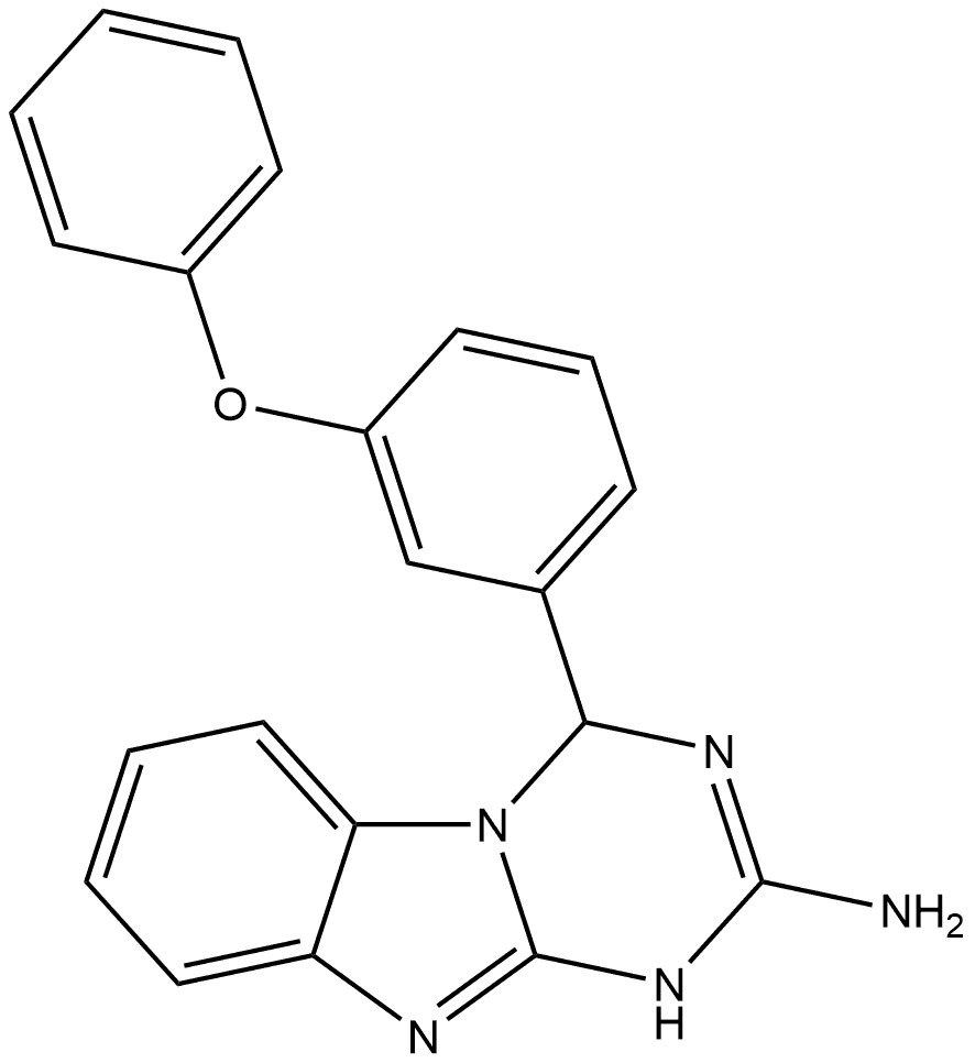 4-(3-phenoxyphenyl)-4,10-dihydro-[1,3,5]triazino[1,2-a]benzimidazol-2-amine Struktur