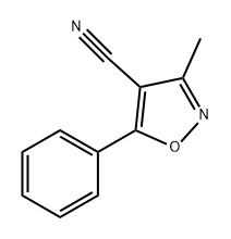 4-Isoxazolecarbonitrile, 3-methyl-5-phenyl- Struktur