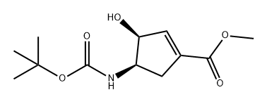 1-Cyclopentene-1-carboxylic acid, 4-[[(1,1-dimethylethoxy)carbonyl]amino]-3-hydroxy-, methyl ester, (3S,4R)-