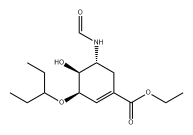 1-Cyclohexene-1-carboxylic acid, 3-(1-ethylpropoxy)-5-(formylamino)-4-hydroxy-, ethyl ester, (3R,4S,5R)-