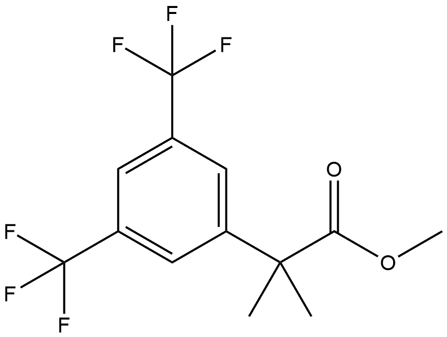 Benzeneacetic acid, α,α-dimethyl-3,5-bis(trifluoromethyl)-, methyl ester Struktur