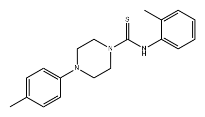 1-Piperazinecarbothioamide, N-(2-methylphenyl)-4-(4-methylphenyl)- Struktur