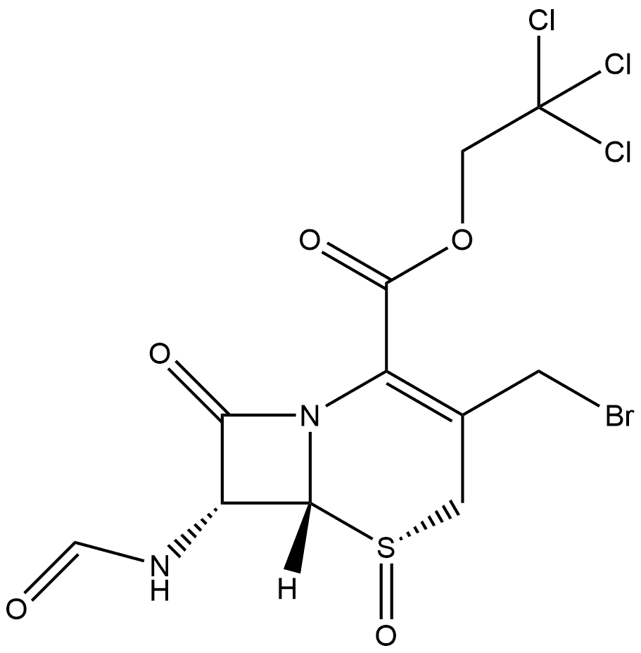 5-Thia-1-azabicyclo[4.2.0]oct-2-ene-2-carboxylic acid, 3-(bromomethyl)-7-(formylamino)-8-oxo-, 2,2,2-trichloroethyl ester, 5-oxide, [5S-(5α,6β,7α)]- (9CI)