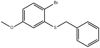 Benzene, 1-bromo-4-methoxy-2-[(phenylmethyl)thio]- Struktur