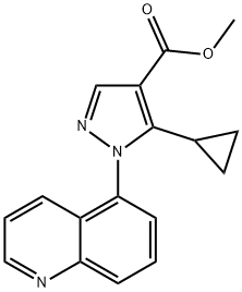 5-環(huán)丙基-1-(5-喹啉基)吡唑-4-甲酸甲酯, 336881-24-4, 結(jié)構(gòu)式