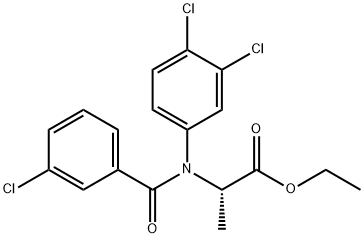 L-Alanine, N-(3-chlorobenzoyl)-N-(3,4-dichlorophenyl)-, ethyl ester Struktur