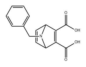 7-Azabicyclo[2.2.1]hepta-2,5-diene-2,3-dicarboxylic acid, 7-(phenylmethyl)- Struktur