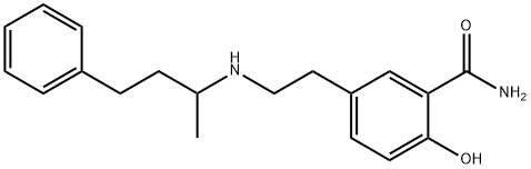 Benzamide, 2-hydroxy-5-[2-[(1-methyl-3-phenylpropyl)amino]ethyl]- Struktur