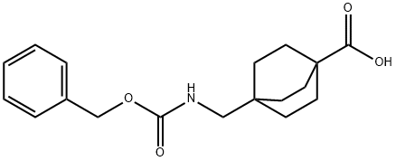 4-((((Benzyloxy)carbonyl)amino)methyl)bicyclo[2.2.2]octane-1-carboxylic acid Struktur