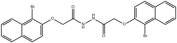 2-[(1-bromo-2-naphthyl)oxy]-N'-{[(1-bromo-2-naphthyl)oxy]acetyl}acetohydrazide (non-preferred name) Struktur