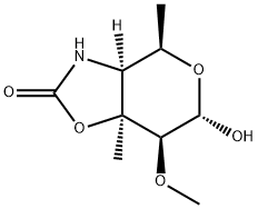 4H-Pyrano[3,4-d]oxazol-2(3H)-one,tetrahydro-6-hydroxy-7-methoxy-4,7a- Struktur