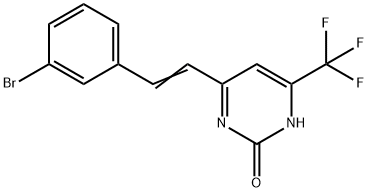 4-[2-(3-Bromophenyl)ethenyl]-6-(trifluoromethyl)-2(1H)-pyrimidinone Struktur