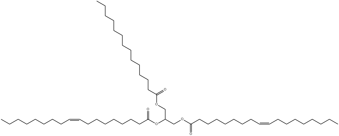 1,2-Dioleoyl-3-Myristoyl-rac-glycerol Struktur