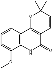 5H-Pyrano[3,2-c]quinolin-5-one, 2,6-dihydro-7-methoxy-2,2-dimethyl-