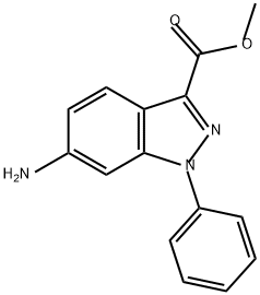 1H-Indazole-3-carboxylic acid, 6-amino-1-phenyl-, methyl ester Struktur