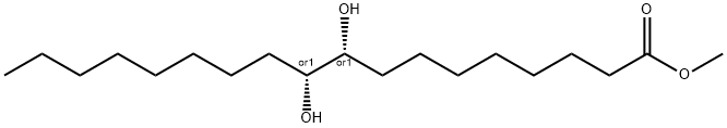 Octadecanoic acid, 9,10-dihydroxy-, methyl ester, (9R,10R)-rel- Struktur