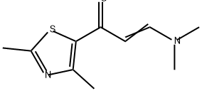 2-Propen-1-one, 3-(dimethylamino)-1-(2,4-dimethyl-5-thiazolyl)- Struktur